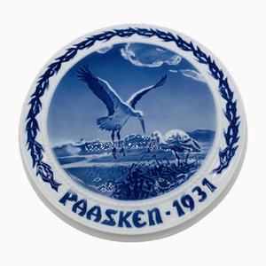 Easter Plate with Stork Motif by Bing Grondahl, 1931-BZB-2043222