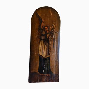 Eastern European Artist, Archangel Gabriel, 1700s, Painting on a Wooden Door-RAQ-2033408