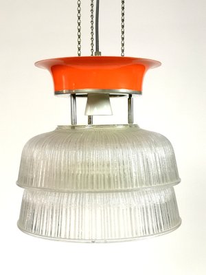 Eastern European Glass & Steel Ceiling Lamp, 1960s-UWE-973160