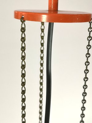 Eastern European Glass & Steel Ceiling Lamp, 1960s-UWE-973160