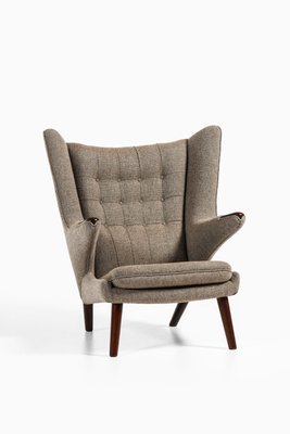 Easy Chair in Rosewood and Reupholstered in Kvadrat Fabric by Hans Wegner, 1950s-SC-2026586