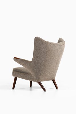 Easy Chair in Rosewood and Reupholstered in Kvadrat Fabric by Hans Wegner, 1950s-SC-2026586