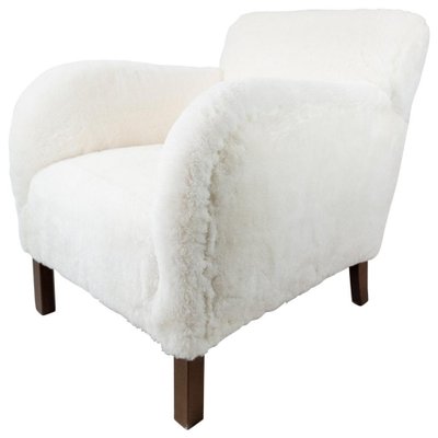 Easy Chair in Sheep Wool from Fritz Hansen, 1930s-UY-842800