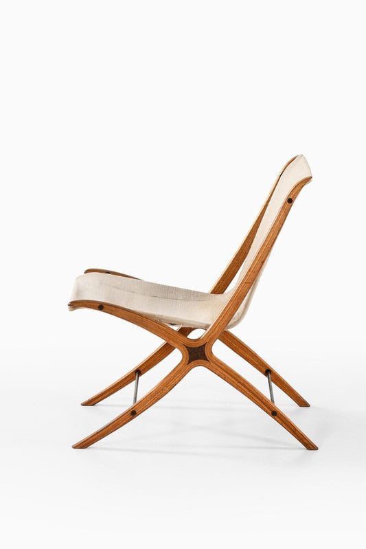 Easy Chair Model X-Chair / Fh-6135 attributed to Peter Hvidt & Orla Mølgaard-Nielsen, 1959