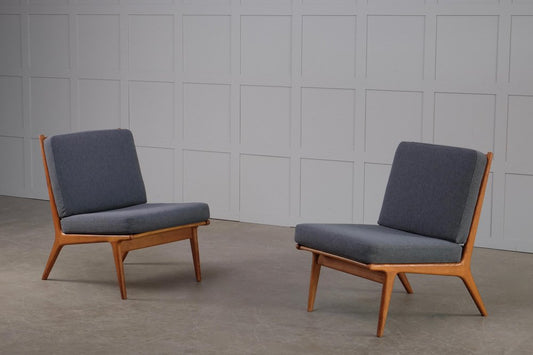 Easy Chairs attributed to Karl-Erik Ekselius, Sweden, 1960s, Set of 2