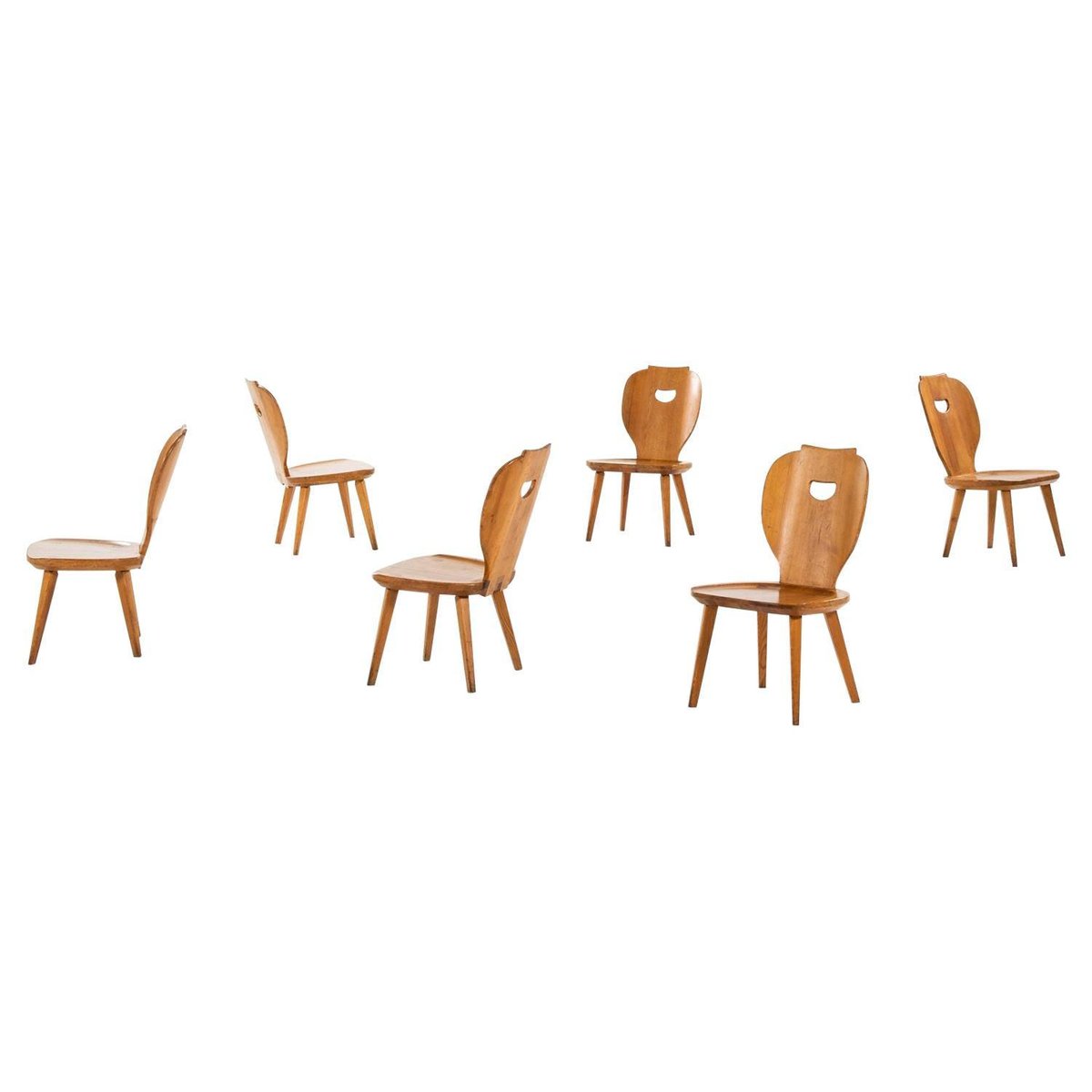 Easy Chairs by Carl Malmsten for Svensk Fur, 1950s, Set of 6-SC-774550