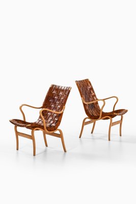 Easy Chairs in Birch and Leather by Bruno Mathsson, 1968, Set of 2-SC-2026575