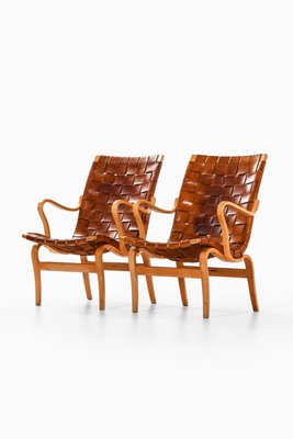 Easy Chairs in Birch and Leather by Bruno Mathsson, 1968, Set of 2-SC-2026575