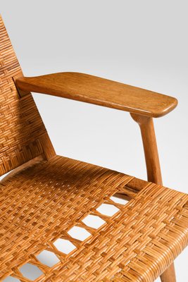 Easy Chairs in Oak, Woven Cane attributed to Hans Wegner, 1949, Set of 2-SC-2022128