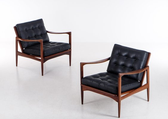 Easy Chairs Model Candidate by Ib Kofod-Larsen, 1960s, Set of 2-QU-1758569