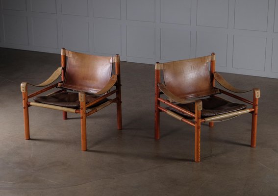 Easy Chairs Model Sirocco attributed to Arne Norell, 1970s, Set of 2-QU-1754816