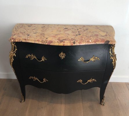 Ebonized Chest of Drawers with Bronze Elements from De Beyne Roubaix-BA-1535404