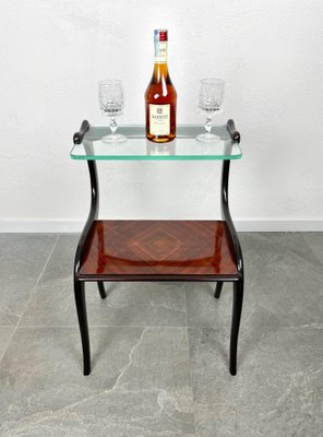 Ebonized Wood & Glass Side Table by Ico & Luisa Parisi, Italy, 1950s-LYQ-1171496