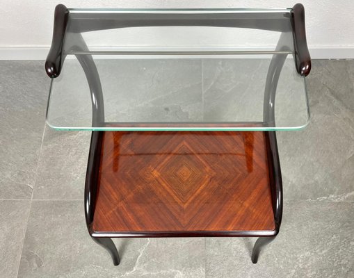 Ebonized Wood & Glass Side Table by Ico & Luisa Parisi, Italy, 1950s-LYQ-1171496