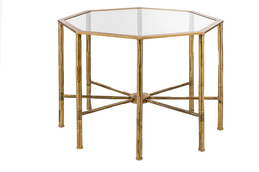 Eclectic Bamboo Octagonal Table from Brass Brothers