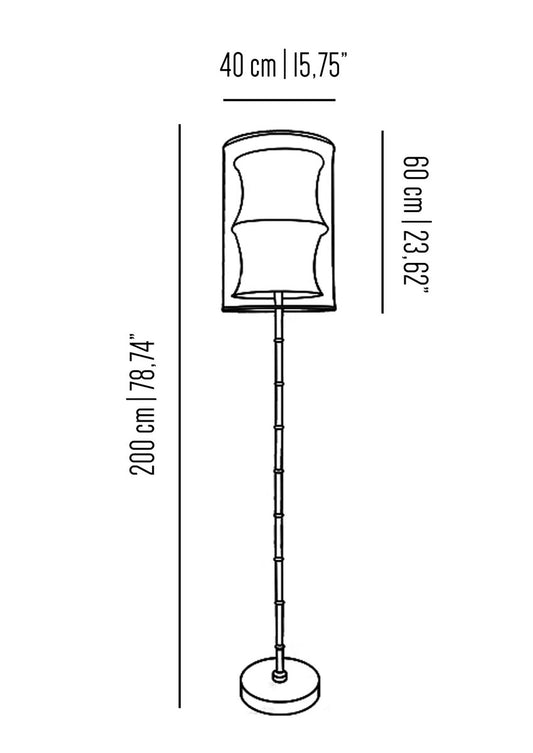 Eclectic Bamboo Stalk Floor Lamp from Brass Brothers