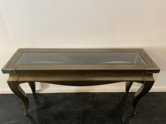 Eclectic Consoles Tables in Bronze, 1980s, Set of 2