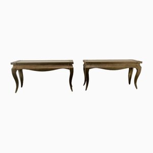 Eclectic Consoles Tables in Bronze, 1980s, Set of 2-IJR-1768560