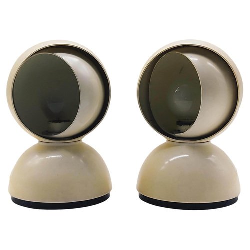 Eclisse Table Lamps attributed to Vico Magistretti for Artemide, Italy, 1960s, Set of 2