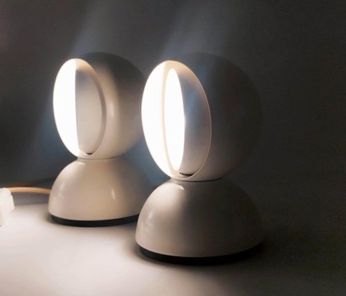 Eclisse Table Lamps attributed to Vico Magistretti for Artemide, Italy, 1960s, Set of 2