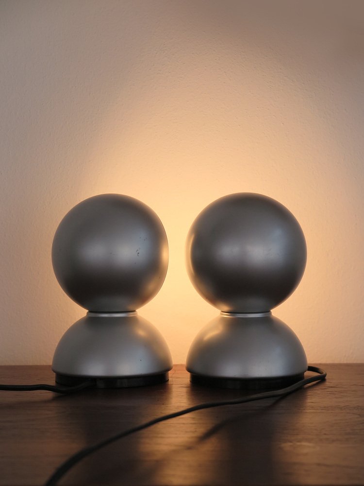 Eclisse Table Lamps by Vico Magistretti for Artemide, 1960s, Set of 2