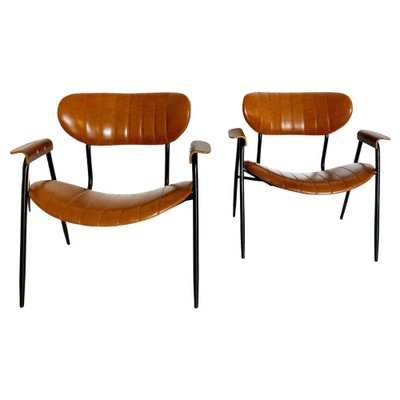 Eco-Leather Armchairs by Gastone Rinaldi for Rima, 1960s, Set of 2-TOI-2043244