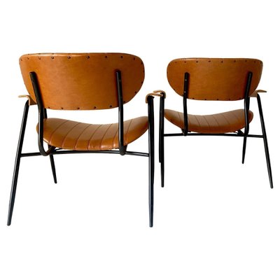 Eco-Leather Armchairs by Gastone Rinaldi for Rima, 1960s, Set of 2-TOI-2043244