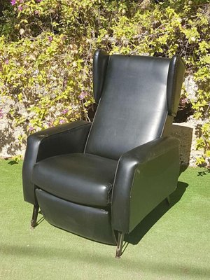 Eco-Leather Reclining Armchair, 1970s-FIP-1155622