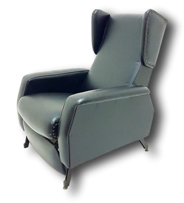 Eco-Leather Reclining Armchair, 1970s-FIP-1155622