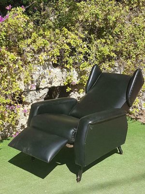 Eco-Leather Reclining Armchair, 1970s-FIP-1155622