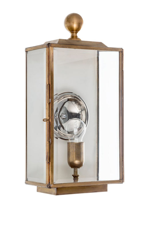 Eden Rectangular Brass Wall Lantern from Il Bronzetto