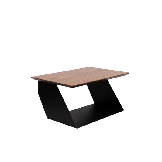 Edgy Wood Shelf by Maze #Black with Walnut Top