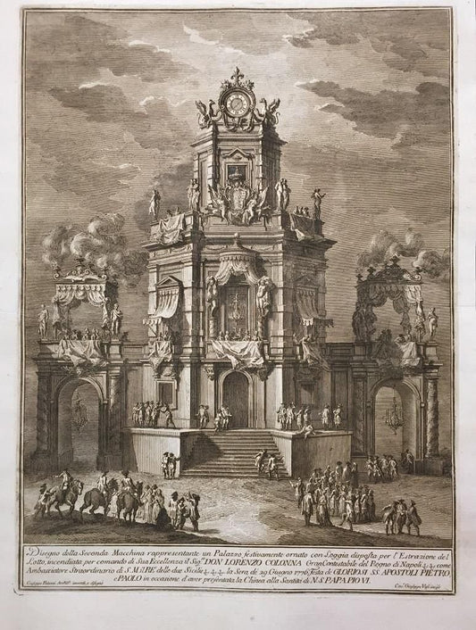 Edificio con Loggiato per l'estrazione del Lotto - by Giuseppe Vasi - 1776 1776