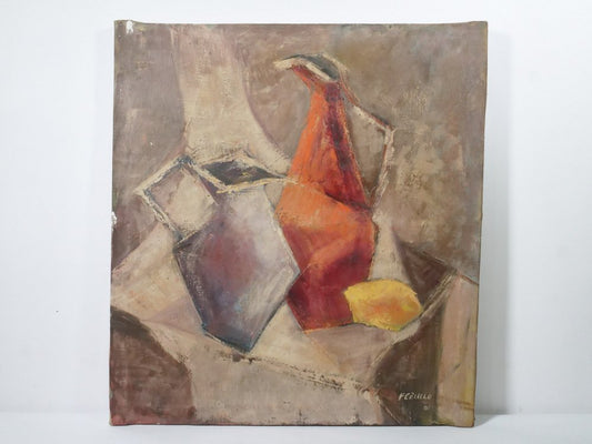 Edith Ferullo, Die drei Krüge, Oil on Canvas, 1961