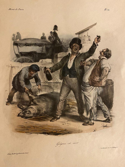 Edme-Jean Pigal, Gregoire Is Dead!, Lithograph, 19th Century