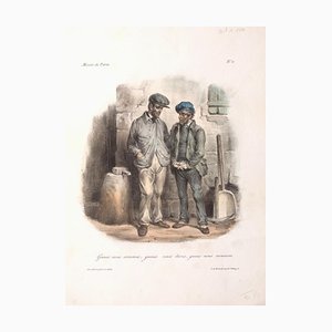 Edmé-Jean Pigal, Miroir de Paris N. 11, Original Lithograph, 19th Century-ZCI-1380016