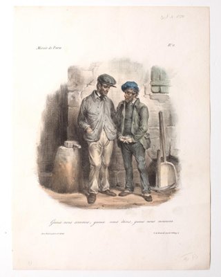 Edme-Jean Pigal, Mirror of Paris, Lithograph and Pouchoir, 19th Century-ZCI-827760