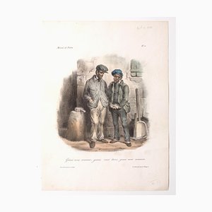 Edme-Jean Pigal, Mirror of Paris, Lithograph and Pouchoir, 19th Century-ZCI-827760