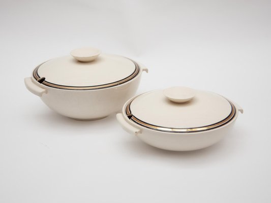 Edmond Bellefroid Tea Set attributed to Petrus Regout Maastricht, Bauhaus, Dutch Art Deco, 1924, Set of 25-KL-1769270