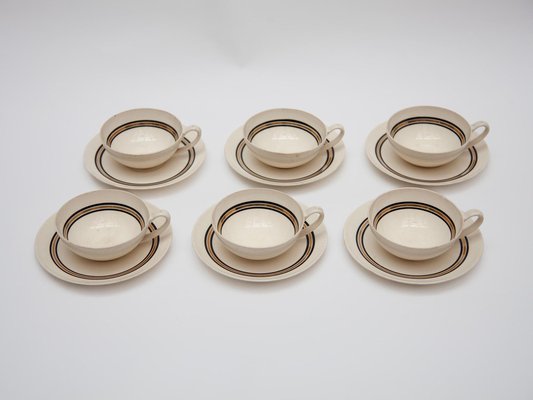 Edmond Bellefroid Tea Set attributed to Petrus Regout Maastricht, Bauhaus, Dutch Art Deco, 1924, Set of 25-KL-1769270