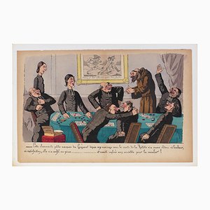 Edmond Lavrate, A Satirical Scene, Lithograph, 1860s-ZCI-1775677