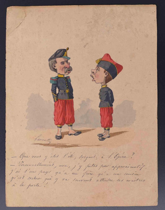 Edmond Lavrate, Sergeant, Drawing, 19th Century