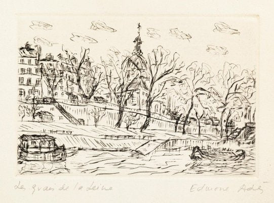 Edmone A. Ades - Etching and Drypoint by Edmone A. Ades - Mid 20th Century Mid 20th Century-ZCI-760765