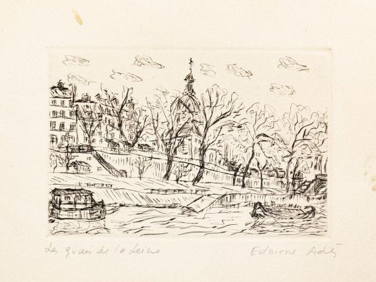 Edmone A. Ades - Etching and Drypoint by Edmone A. Ades - Mid 20th Century Mid 20th Century-ZCI-760765