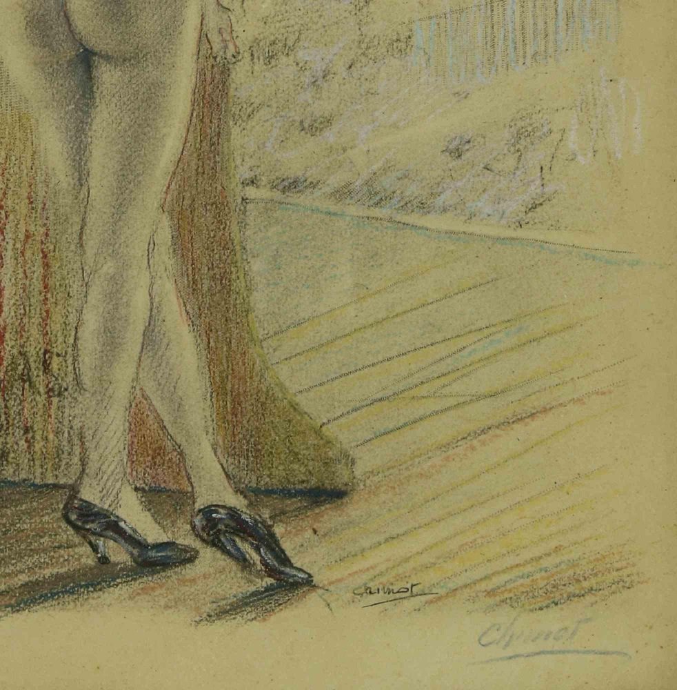 Édouard Chimot, Model in Theatre, Lithograph, Early 20th Century