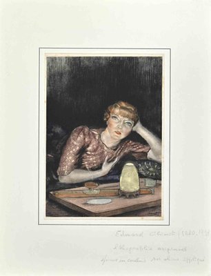 Édouard Chimot, Portrait of Woman, Lithograph, Early 20th Century-ZCI-1762289