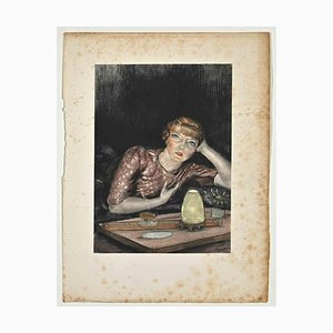 Édouard Chimot, Portrait of Woman, Lithograph, Early 20th Century-ZCI-1762289