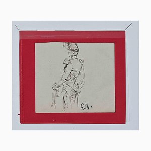 Edouard Detaille, The General, Original Ink Drawing, 1900s-ZCI-1300588