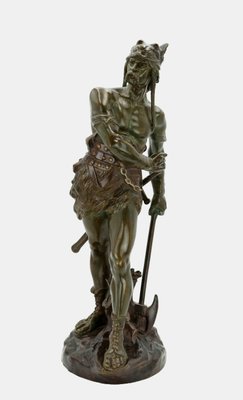 Edouard Drouot, the Gallic Warlord Vercingetorix, 1915, Bronze-TPH-2018475