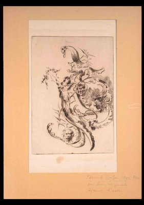 Edouard Dufeu, Floating, Original Etching, Late 19th Century-ZCI-1343946